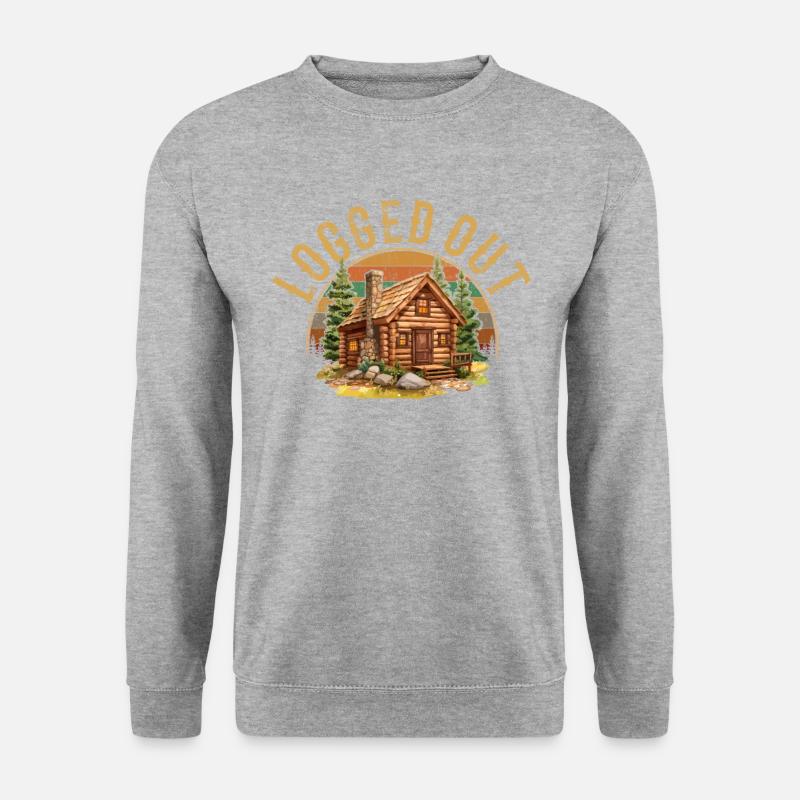 Cabane déconnectée, cabine extérieure - Sweat-shirt Unisexe - gris chiné