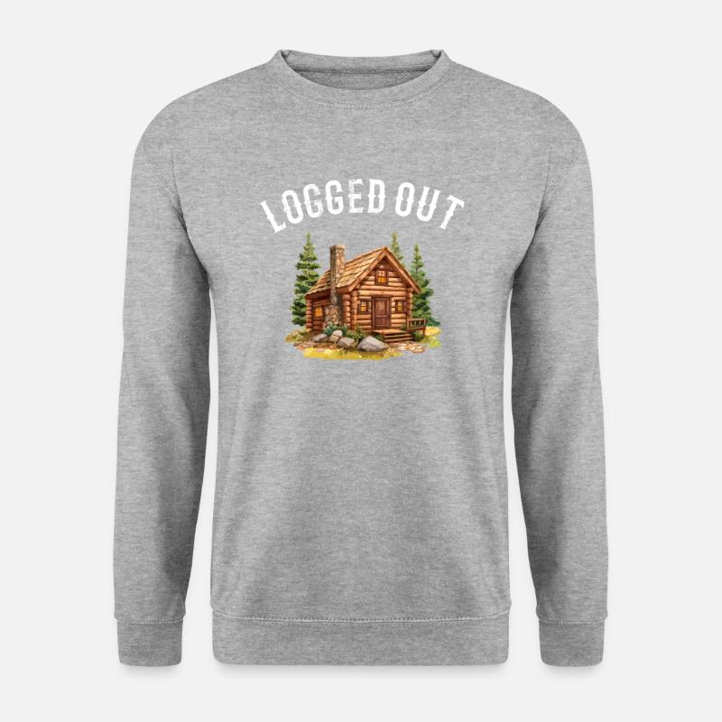 Cabane déconnectée, cabine extérieure - Sweat-shirt Unisexe - gris chiné