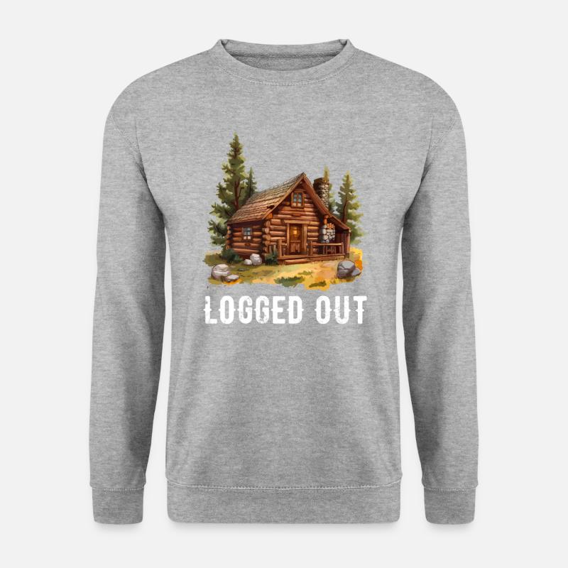 Cabane déconnectée, cabine extérieure - Sweat-shirt Unisexe - gris chiné