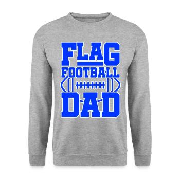 Flag Football Dad – Proud Flag Football Dad - Unisex Sweatshirt - salt & pepper - Front - Alina (178cm) & Michal (187cm)