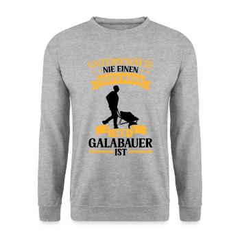 Le vieil homme le paysagiste est paysagiste - Sweat-shirt Unisexe - gris chiné - Devant - Alina (178cm) & Michal (187cm)
