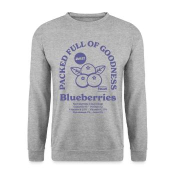 Bleuets Nutritionnels - Sweat-shirt Unisexe - gris chiné - Devant - Alina (178cm) & Michal (187cm)