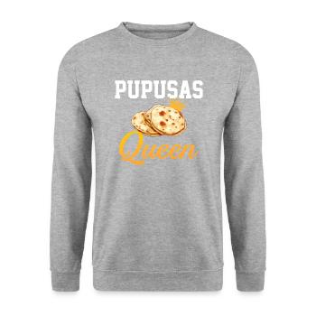 Pupusas queen el salvador salvadorian food pupusas - Unisex Pullover - Weißgrau meliert - Vorne - Alina (178cm) & Michal (187cm)