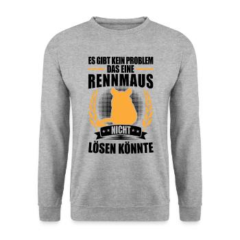 Gerbille résout mes problèmes de gerbille rongeur - Sweat-shirt Unisexe - gris chiné - Devant - Alina (178cm) & Michal (187cm)