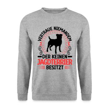 Terrier de chasse Posséder un chien de chasse allemand - Sweat-shirt Unisexe - gris chiné - Devant - Alina (178cm) & Michal (187cm)