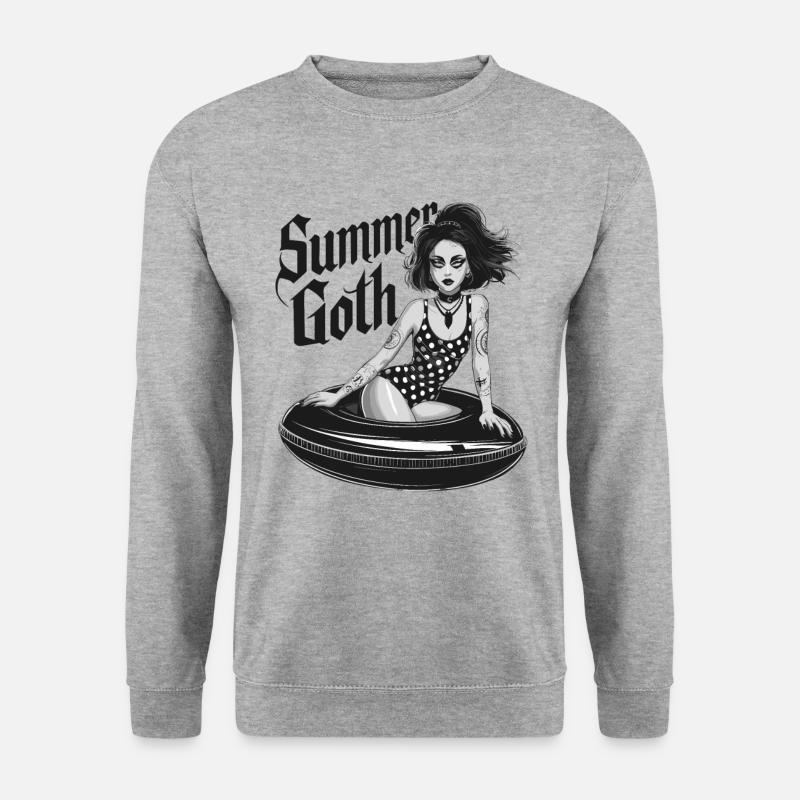 Summer Goth für Gothik Fans - Unisex Pullover - Weißgrau meliert