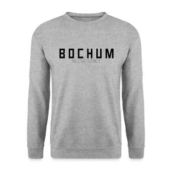 Bochum My City - Unisex Sweatshirt - salt & pepper - Front - Alina (178cm) & Michal (187cm)