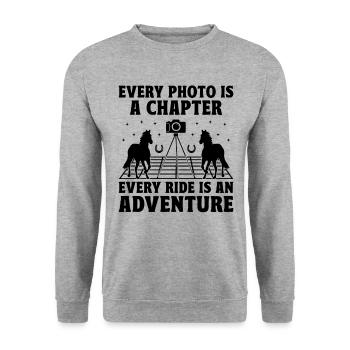 Horse Photography Horseback Riding Horses Hobby Ph - Unisex Sweatshirt - salt & pepper - Front - Alina (178cm) & Michal (187cm)