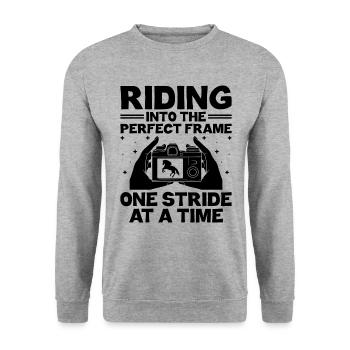 Horse Photography Horseback Riding Horses Hobby Ph - Unisex Sweatshirt - salt & pepper - Front - Alina (178cm) & Michal (187cm)