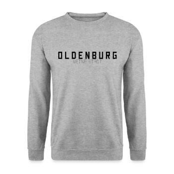 Oldenburg Ma ville - Sweat-shirt Unisexe - gris chiné - Devant - Alina (178cm) & Michal (187cm)