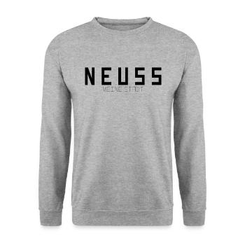 Neuss My City - Unisex Sweatshirt - salt & pepper - Front - Alina (178cm) & Michal (187cm)