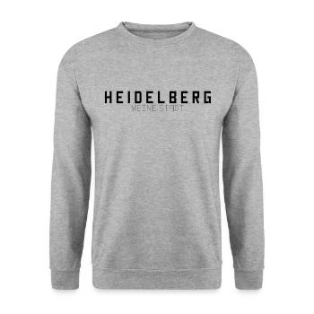 Heidelberg Meine Stadt - Unisex Pullover - Weißgrau meliert - Vorne - Alina (178cm) & Michal (187cm)