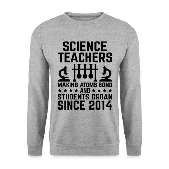 Professeur de sciences Professeur d’école Biologie Chimie P - Sweat-shirt Unisexe - gris chiné - Devant - Alina (178cm) & Michal (187cm)