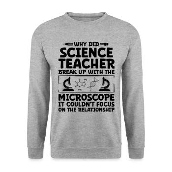Science Teacher School Teacher Biology Chemistry P - Unisex Sweatshirt - salt & pepper - Front - Alina (178cm) & Michal (187cm)