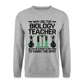 Professeur de sciences Professeur d’école Biologie Chimie P - Sweat-shirt Unisexe - gris chiné - Devant - Alina (178cm) & Michal (187cm)