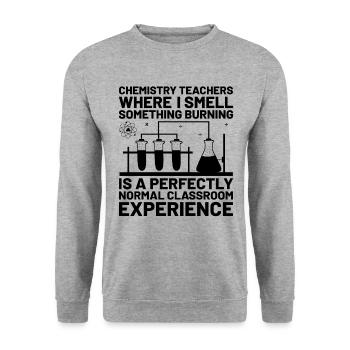 Professeur de sciences Professeur d’école Biologie Chimie P - Sweat-shirt Unisexe - gris chiné - Devant - Alina (178cm) & Michal (187cm)