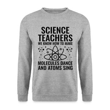 Professeur de sciences Professeur d’école Biologie Chimie P - Sweat-shirt Unisexe - gris chiné - Devant - Alina (178cm) & Michal (187cm)