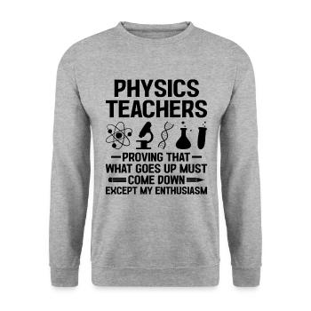 Professeur de sciences Professeur d’école Biologie Chimie P - Sweat-shirt Unisexe - gris chiné - Devant - Alina (178cm) & Michal (187cm)