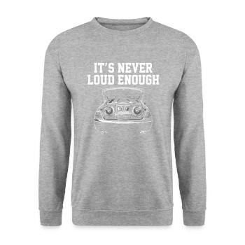 It's Never Loud Enough, technician car audio - Unisex Pullover - Weißgrau meliert - Vorne - Alina (178cm) & Michal (187cm)