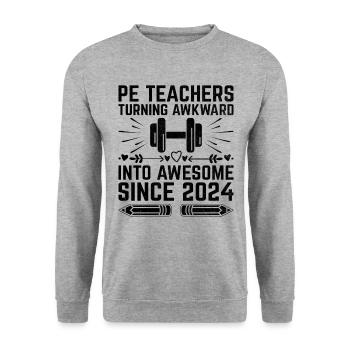 Physical Education Teacher PE Teachers School Spor - Unisex Sweatshirt - salt & pepper - Front - Alina (178cm) & Michal (187cm)