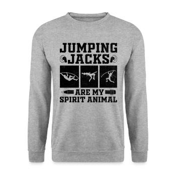 Physical Education Teacher PE Teachers School Spor - Unisex Sweatshirt - salt & pepper - Front - Alina (178cm) & Michal (187cm)