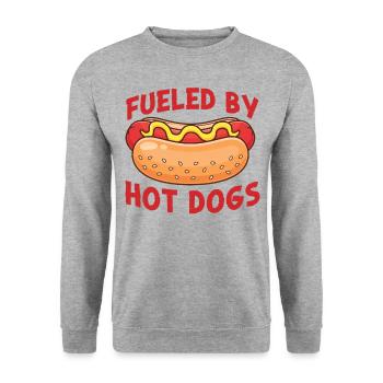 Hot Dog Adulte Alimenté Par Les Hot-Dogs - Sweat-shirt Unisexe - gris chiné - Devant - Alina (178cm) & Michal (187cm)