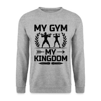 Professeur d’éducation physique Professeurs d’éducation physique École Spor - Sweat-shirt Unisexe - gris chiné - Devant - Alina (178cm) & Michal (187cm)