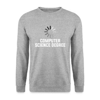 computer science degree - Unisex Pullover - Weißgrau meliert - Vorne - Alina (178cm) & Michal (187cm)