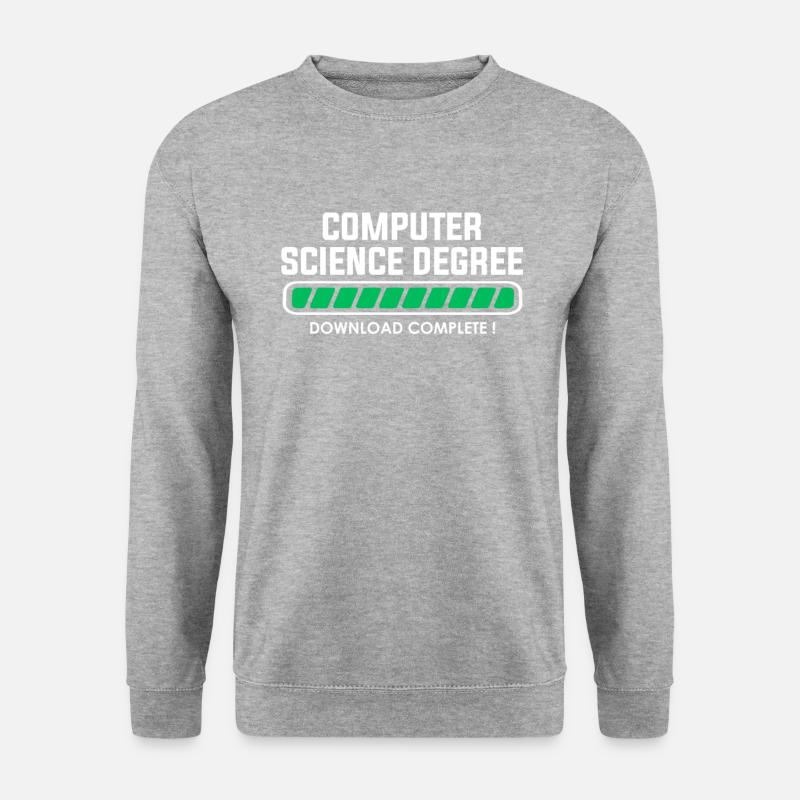 computer science degree - Unisex Pullover - Weißgrau meliert