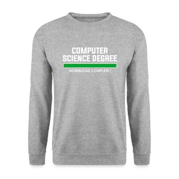 computer science degree - Unisex Pullover - Weißgrau meliert - Vorne - Alina (178cm) & Michal (187cm)