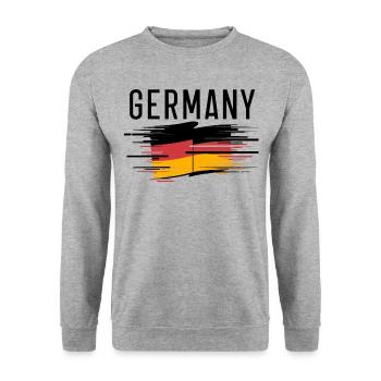 Allemagne Allemagne Allemand GER Almanya Alemania - Sweat-shirt Unisexe - gris chiné - Devant - Alina (178cm) & Michal (187cm)