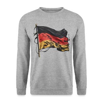 Allemagne Allemagne Allemand GER Almanya Alemania - Sweat-shirt Unisexe - gris chiné - Devant - Alina (178cm) & Michal (187cm)