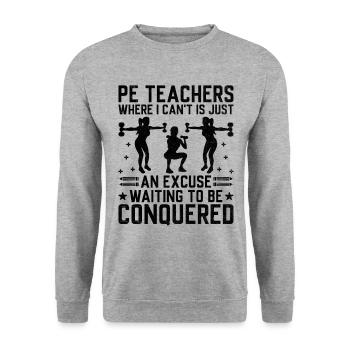 Professeur d’éducation physique Professeurs d’éducation physique École Spor - Sweat-shirt Unisexe - gris chiné - Devant - Alina (178cm) & Michal (187cm)