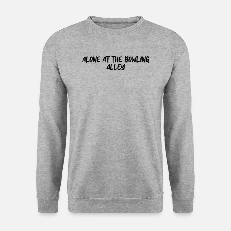Bowling - Alone at the Bowling Alley - Unisex Pullover - Weißgrau meliert