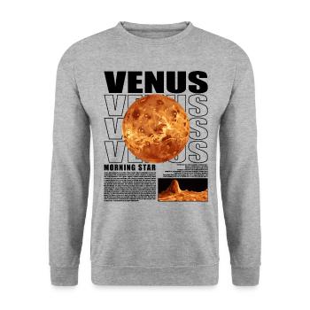Venus Planet Space Cosmology Astrophysics - Unisex Sweatshirt - salt & pepper - Front - Alina (178cm) & Michal (187cm)