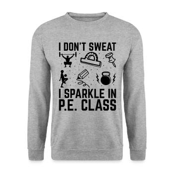 Physical Education Teacher PE Teachers School Spor - Unisex Sweatshirt - salt & pepper - Front - Alina (178cm) & Michal (187cm)