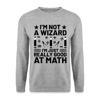 Professeur de mathématiques Professeur d’école Professeur de mathématiques drôle S - Sweat-shirt Unisexe - gris chiné - Devant - Alina (178cm) & Michal (187cm)