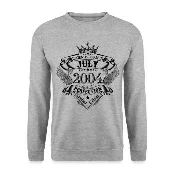 2004 July 2004 Birthday July 2004 - Unisex Sweatshirt - salt & pepper - Front - Alina (178cm) & Michal (187cm)