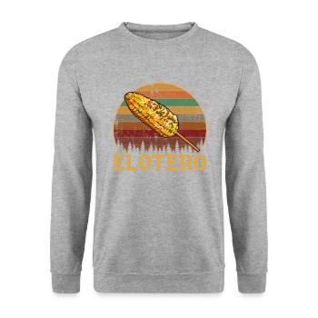 Pero first elote, mexican food - Unisex Pullover - Weißgrau meliert - Vorne - Alina (178cm) & Michal (187cm)