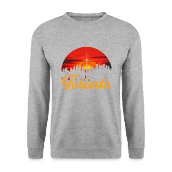 toronto Canada, canadian - Unisex Pullover - Weißgrau meliert - Vorne - Alina (178cm) & Michal (187cm)