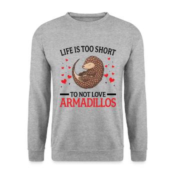 Armadillo Armadillo Armad - Sweat-shirt Unisexe - gris chiné - Devant - Alina (178cm) & Michal (187cm)