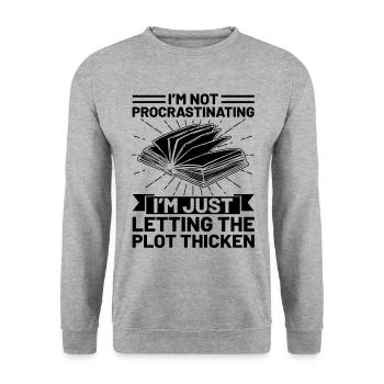 Literature Teacher School Teacher Funny Teachers S - Unisex Sweatshirt - salt & pepper - Front - Alina (178cm) & Michal (187cm)