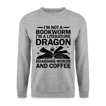 Literature Teacher School Teacher Funny Teachers S - Unisex Sweatshirt - salt & pepper - Front - Alina (178cm) & Michal (187cm)