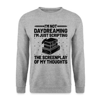 Literature Teacher School Teacher Funny Teachers S - Unisex Sweatshirt - salt & pepper - Front - Alina (178cm) & Michal (187cm)