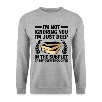 Literature Teacher School Teacher Funny Teachers S - Unisex Sweatshirt - salt & pepper - Front - Alina (178cm) & Michal (187cm)