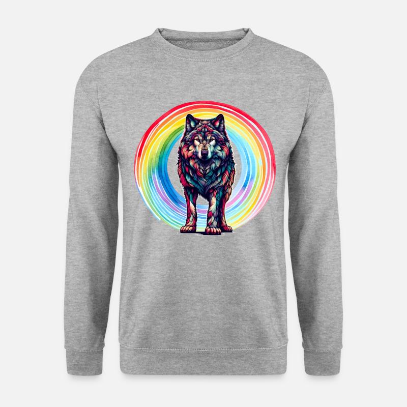 Wolf Wolves Rainbow - Unisex Sweatshirt - salt & pepper