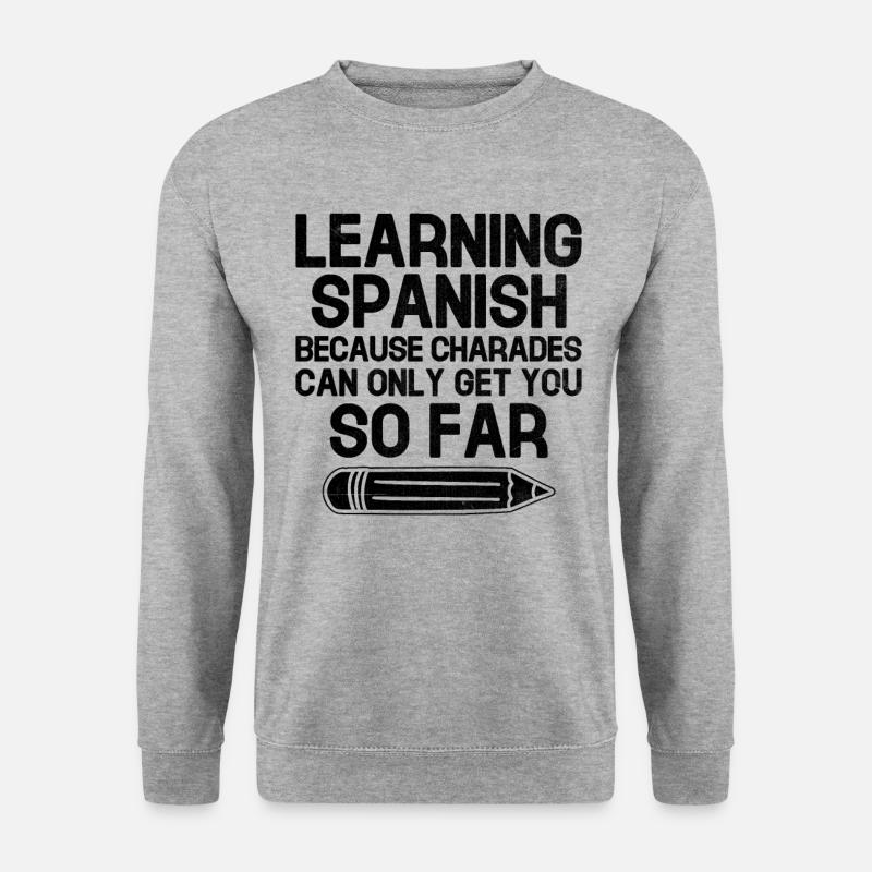 Fremdsprachenlehrer Schule Sprachlehrer - Unisex Pullover - Weißgrau meliert