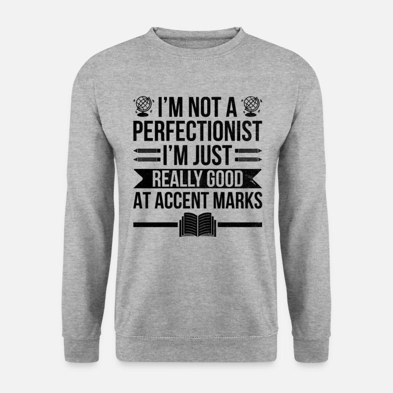 Fremdsprachenlehrer Schule Sprachlehrer - Unisex Pullover - Weißgrau meliert