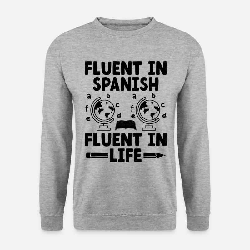 Fremdsprachenlehrer Schule Sprachlehrer - Unisex Pullover - Weißgrau meliert