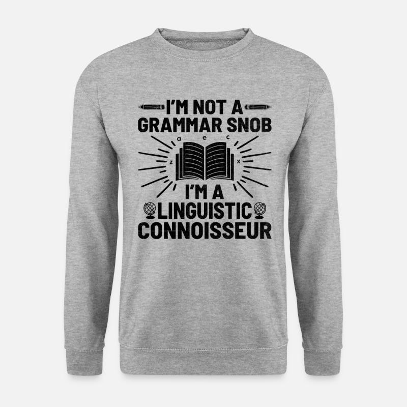 Fremdsprachenlehrer Schule Sprachlehrer - Unisex Pullover - Weißgrau meliert